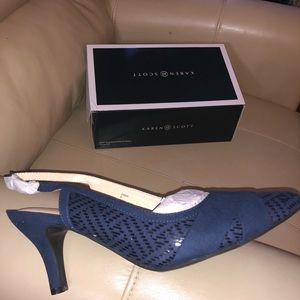 Karen Scott Ghwen Sling Back Navy Blue Pumps